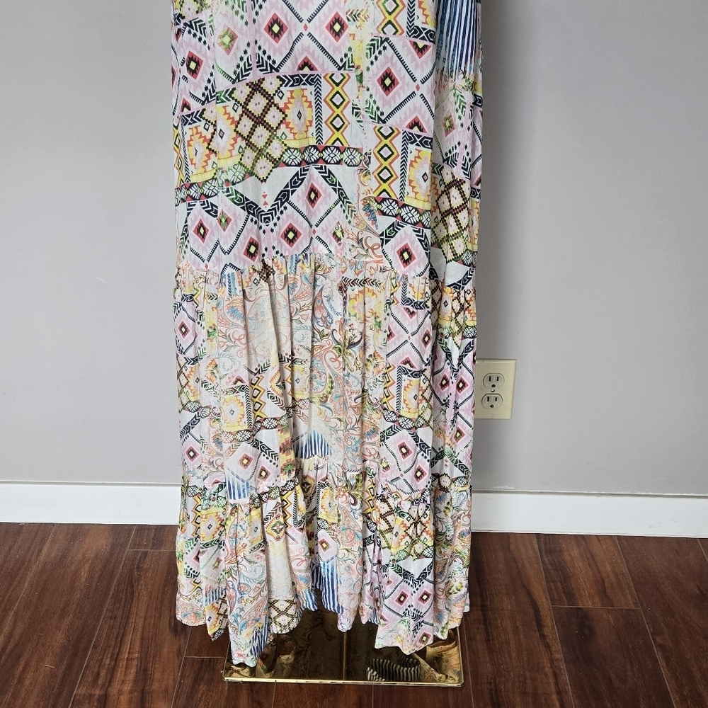 Tolani Boho Multicolor Patchwork Print Sleeveless… - image 4